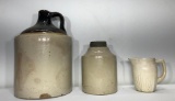 Lot of 3 Older Stoneware one has Pat'd in 1899
