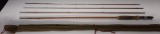 Vintage 3 Section Bamboo Fly Rod with 2 Tips and Cloth Storage Case