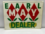 Earl May Dealer Feed Sign, Embossed Tin, 24in x 18in