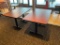 2 Restaurant Tables, Laminate Top, Double Pedestal Base, 48in L, 30in W, 29in H, 2x's$