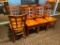 Eight Solid Wood Restaurant Chairs, 8x's $