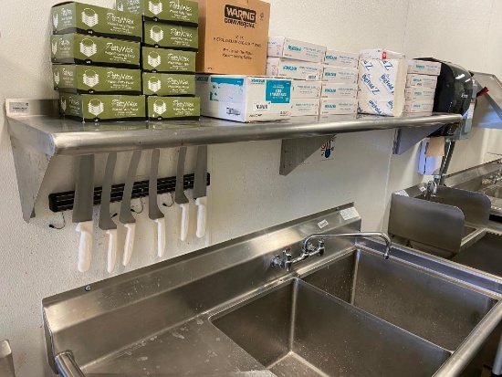 Advance Tabco Model: WS-12-72 Stainless Steel Wall Mounted Shelf, 12in x 72in