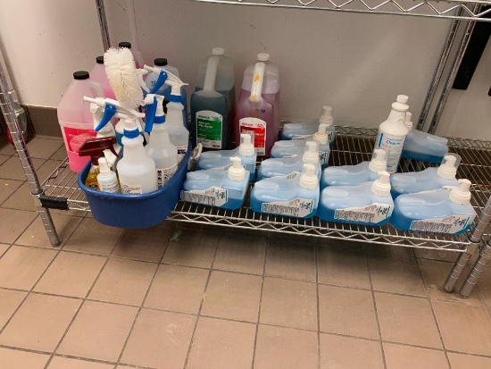 Shelf of Cleaning and Sanitary Products