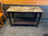 Sofa Table, Wooden and Laminate Top, 44in x 18in x 29in