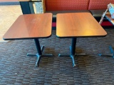 2 Restaurant Tables, Laminate Top, Pedestal Base, 29in H, 30in L, 24in D, 2x's $