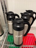 Lot of 3 NSF Service Ideas Stainless Steel 1 Liter Insulated Pitchers SSN