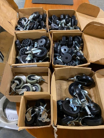 Large Group of HD Casters, 5 Boxes of 4, 2 Boxes of Smaller Casters