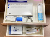 Contents of Four Drawers with Various New Open Stock Products, CrossTex Ultra, Disposable Lid Sippor