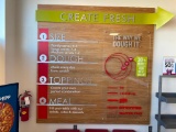 Acrylic and Composit Create Fresh Pizza Display/Signage