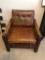 Distressed Leather Chair, Vintage