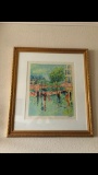Framed Under Glass Numbered Watercolor Print 85/250
