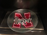 Nebraska Huskers Glass Decorative Bowl