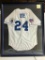 Autographed Framed Game Used Jersey Jermaine Dye Jackie Robinson 50th Patch