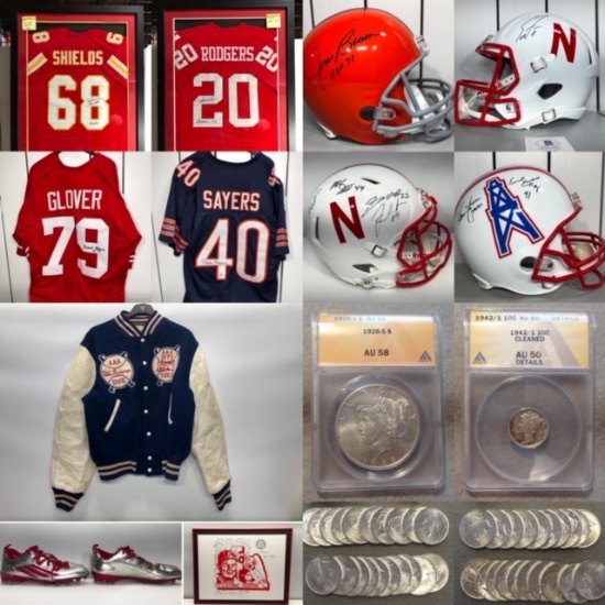 Sports & Husker Memorabilia & Coin Auction Omaha