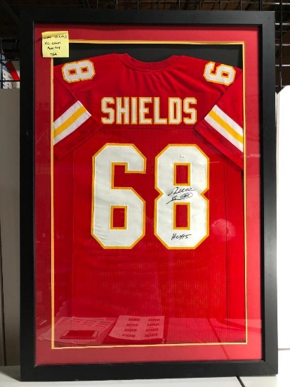 Autographed Framed Autthentic Jersey Will Shields JSA COA CHIEFS