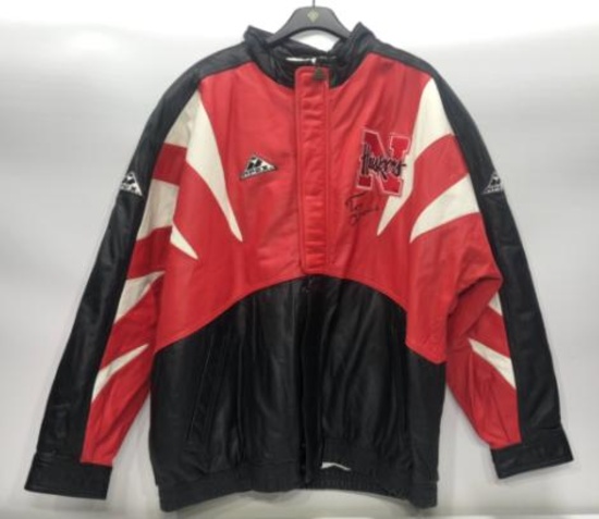 1994 Tom Osborne Signed and Worn Leather Apex Jacket