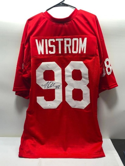 Grant Wistrom #98 Signed Nebraska Custom Jersey JSA