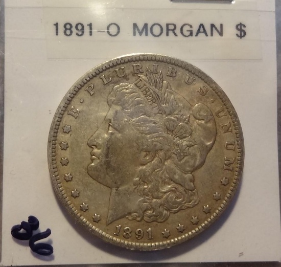 1891 O Morgan Silver Dollar