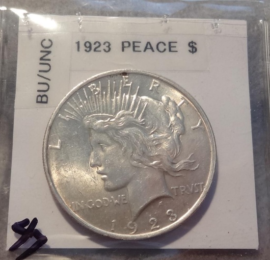 1923 Peace Silver Dollar BU/UNC