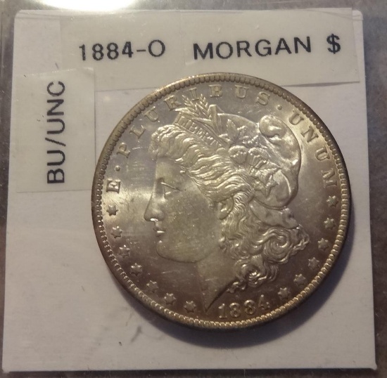 1884 O Morgan Silver Dollar - BU/Unc