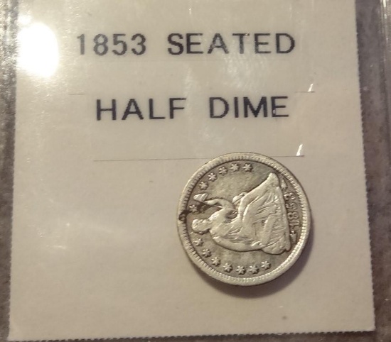 1853 w/ Arrows Seated Half Dime