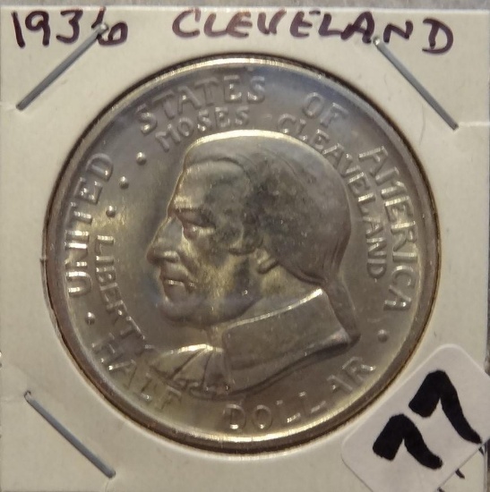 1936 Cleveland Commemorative Silver Half Dollar