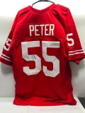 Jason Peter #55 Signed Nebraska Custom Jersey JSA