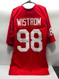 Grant Wistrom #98 Signed Nebraska Custom Jersey JSA