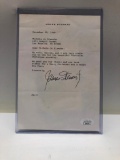 James Stewart Autograph Letter from 1988 JSA Authenticated