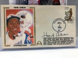 Hank Aaron Autograph Cooperstown Postcard JSA Authentication