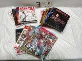 18ct Lot of Nebraska Cornhuskers Football Game Programs/Magazines, 1 Signed by Tom Osborne w/ COA