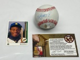 Ken Griffey Jr 1989 Upper Deck Rookie Card & Signed Ball