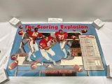 Original 1983 Scoring Explosion Poster Nebraska Cornhuskers Football w/ Scores Filled In