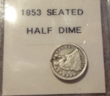 1853 w/ Arrows Seated Half Dime