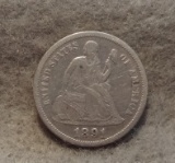 1891 Seated Half Dime