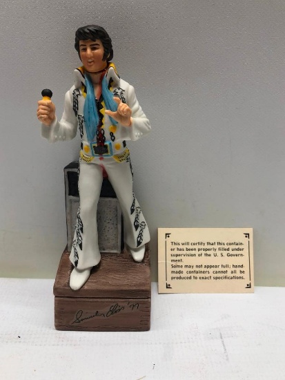 A First in a Series Mini Elvis Decanter with Grenadine by McCormick, Sealed & Full w/ Box