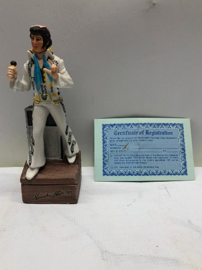 A First in a Series Mini Elvis Decanter with Whiskey by McCormick, Sealed & Full w/ Box
