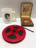 (3) Elvis Mug, Elvis Medallion, and Elvis Film Roll