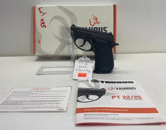 Taurus TP-22 .22mag 8rd Mag .22 LR, SN: 60938Z w/ Factory Box