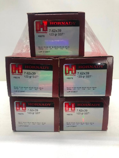 Hornady 7.62x39 123 gr SST - 250 Rounds, 5 boxes of 50rnds