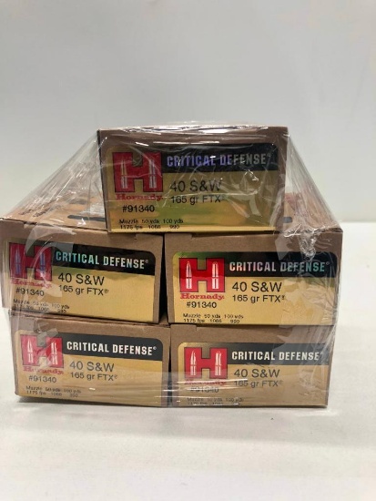 Hornady Critical Defense 40 S & W 165 GR FTX