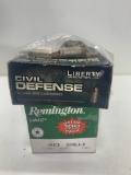 Civil Defense 40 S&W 60 gr 2000 fps / Remington 40 S & W 180 gr MC