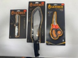 Gerber Vital Take a Part Shears/ Quadrant Clip Folding Knife/Versafix Fixed Blade/ Machete