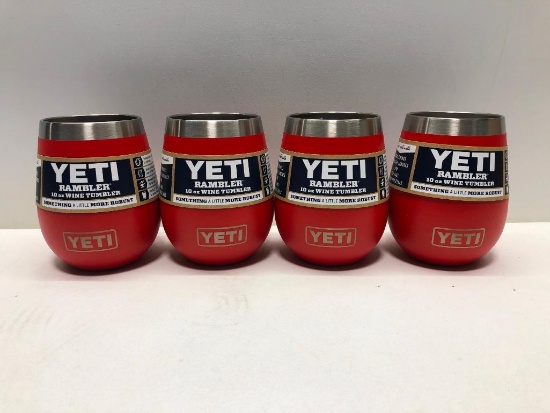 Lot of 4- Yeti Canyon Red Wine Tumblers MSRP $100.00