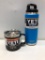 (2) Yeti Rambler 26oz Bottle Tahoe Blue, Yeti Rambler 14oz Mug Black