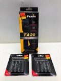 (3) Fenix TA20 225 Lumens MSRP: $46.99, Two Packs of Tac-Con AA Batteries MSRP: $2.99
