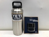 (2) Yeti Rambler 36oz Bottle Stainless Steel, Yeti Rambler Hot Shot Cap Fits All Rambler Bottles