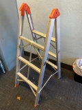 Double sided Adjustable Ladder; 6ft Straight Ladder or 3 ft A-Frame Ladder