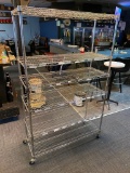 NSF Stainless Steel Rolling Shelving Rack / Unit 77in x 40in x 18in