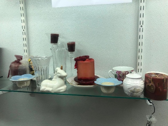 (18) Shelf of Assorted Decorative Pieces, See Photos for Details